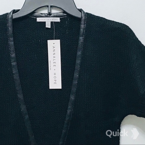 NWT Annalee + Hope Black Sweater w/ Button Buckle - Picture 4 of 9